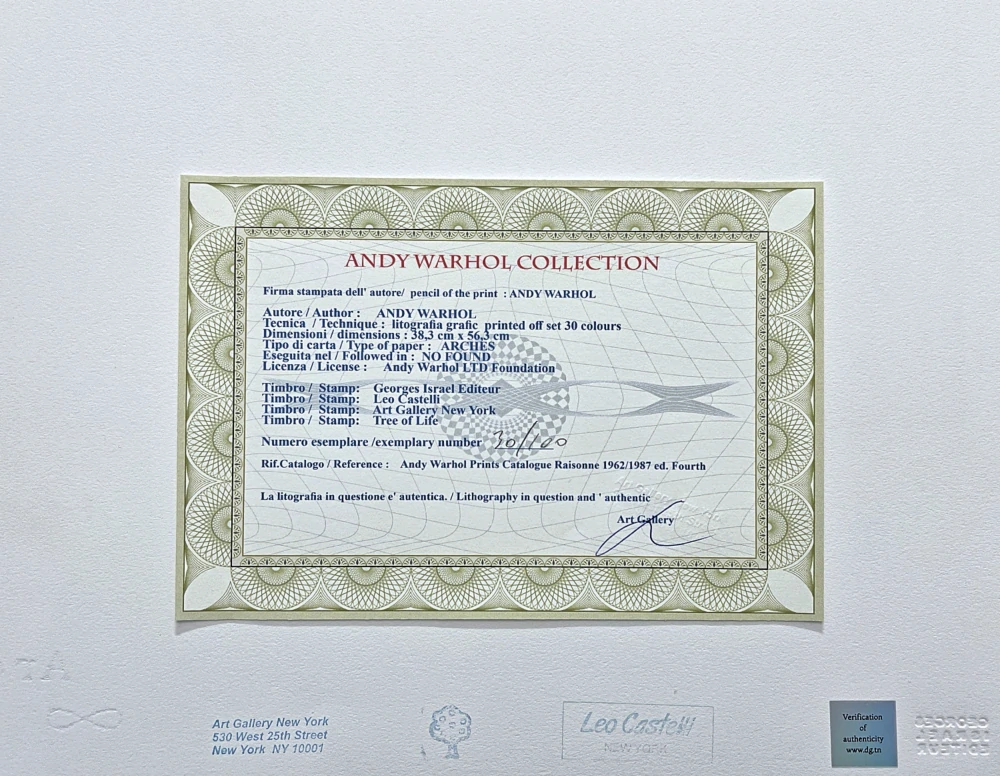 Andy Warhol - Muhammad Ali 30/100 - edice Leo Castelli s certifikátem