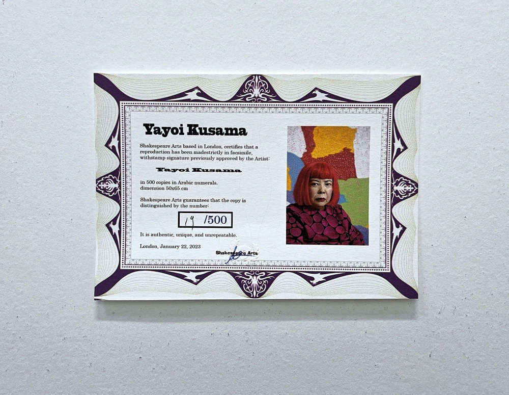 Yayoi Kusama - Waves II 19/500 - signováno, číslovaná edice, 50x65 cm