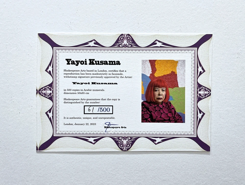 Yayoi Kusama - Dancing pumpkin III 61/500 - signováno, číslovaná edice, 50x65 cm