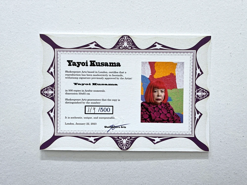 Yayoi Kusama - Pumpkin G x/500 - signováno, číslovaná edice, 50x65 cm