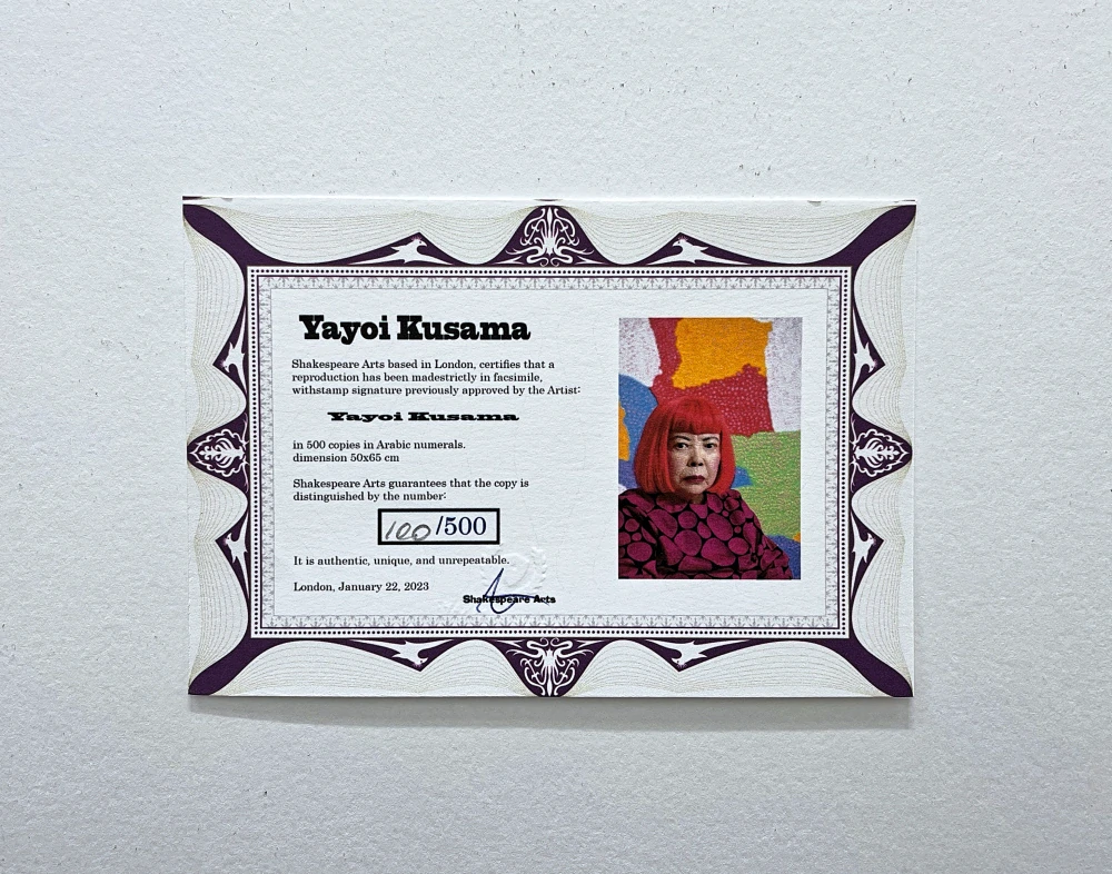Yayoi Kusama - Untitled I 100/500 - signováno, číslovaná edice, 50x65 cm