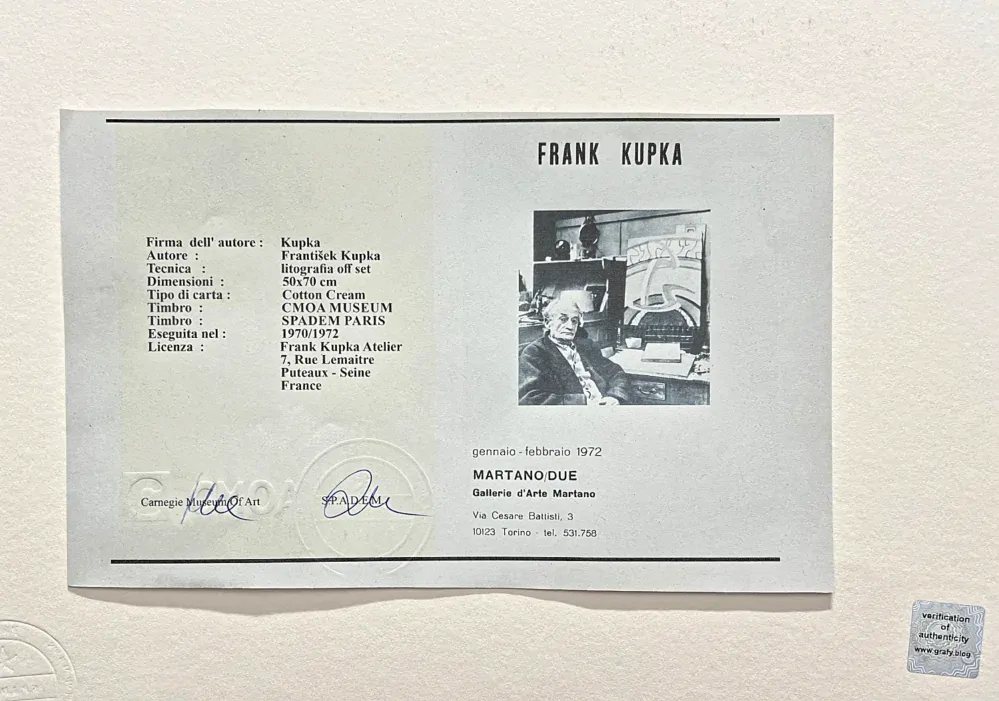 František Kupka - Amorpha: Fugue in two colors II 38/350 - limitovaná edice s certifikátem, 50x70cm
