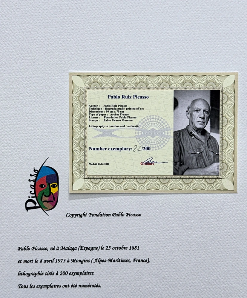 Pablo Picasso - The Studio at la Californie 82/200 - signováno, s certifikátem, 70x50 cm