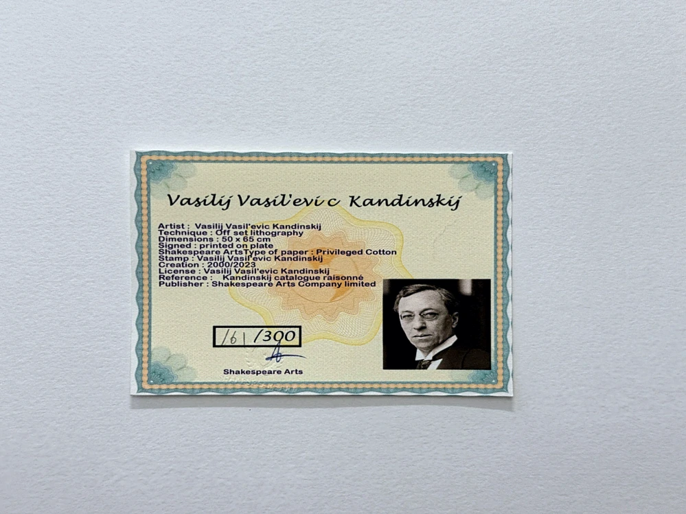 Wassily Kandinsky - Black and Violet - x/300 - signováno, číslovaná edice, 65x50 cm