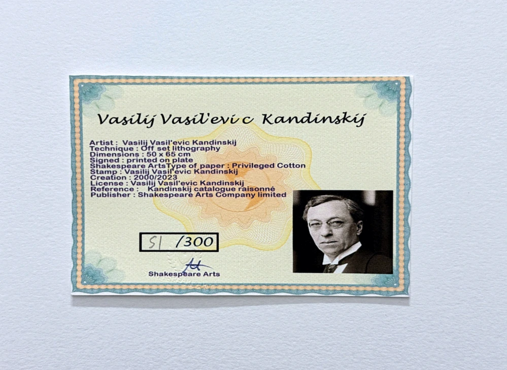 Wassily Kandinsky - In The Black Square - x/300 - signováno, číslovaná edice, 65x50 cm