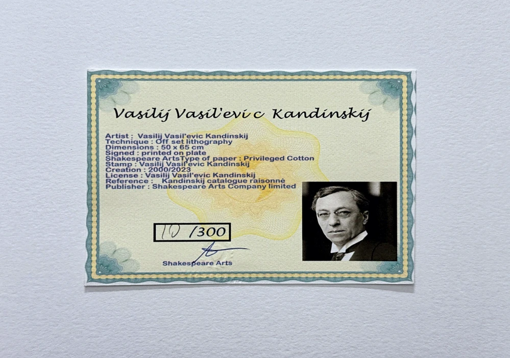 Wassily Kandinsky - On Red -  x/300 - signováno, číslovaná edice, 65x50 cm