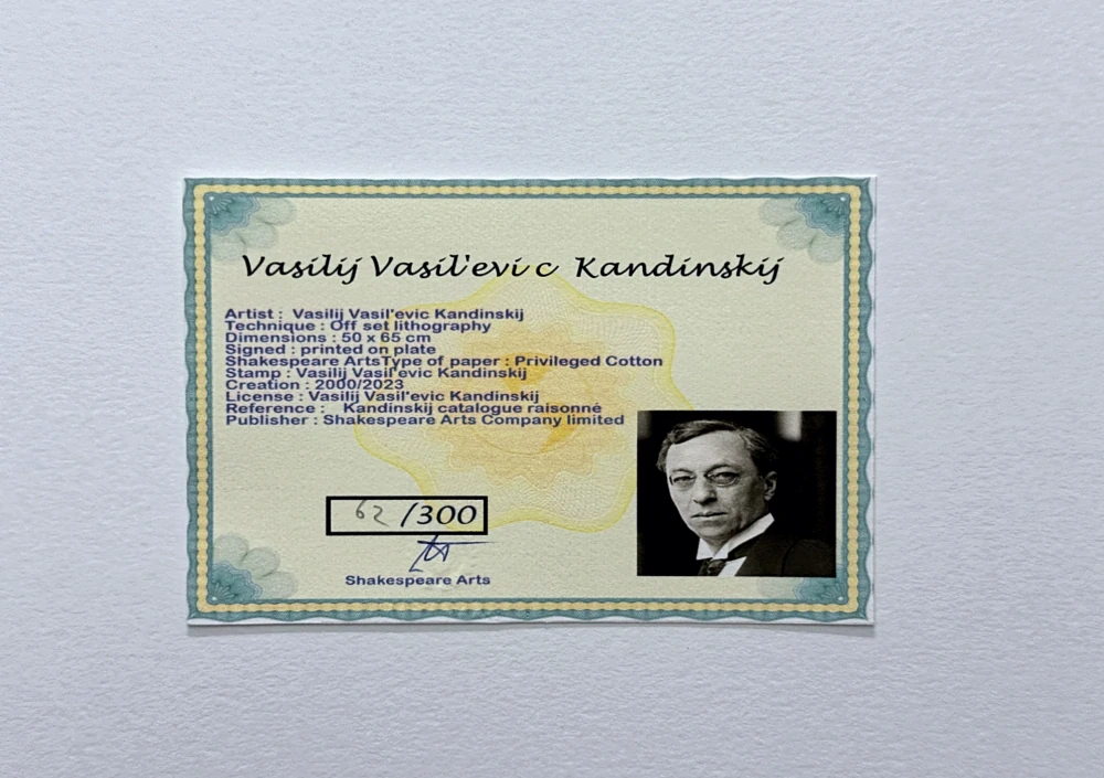 Wassily Kandinsky - Geometric Composition 2 - x/300 - signováno, číslovaná edice, 65x50 cm