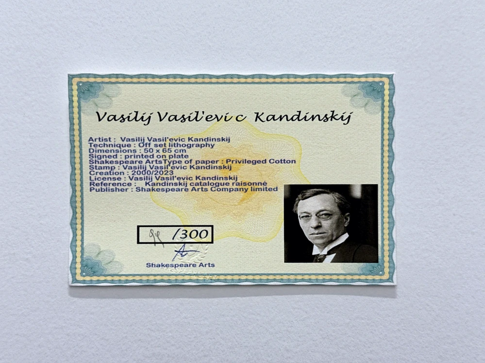 Wassily Kandinsky - Abstract Composition 1 -  x/300 - signováno, číslovaná edice, 50x65 cm