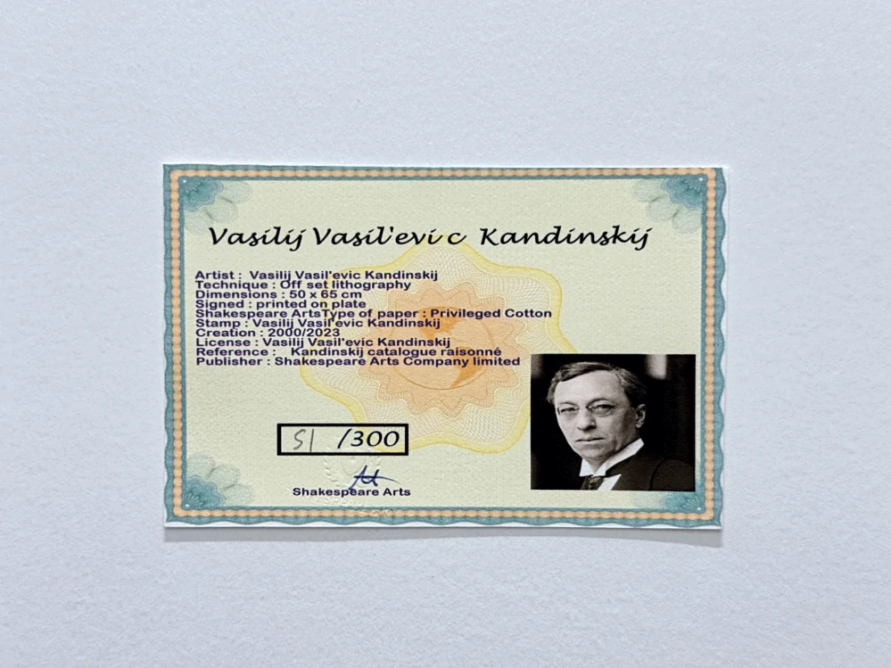 Wassily Kandinsky - Abstract Composition 2 - x/300 - signováno, číslovaná edice, 50x65 cm