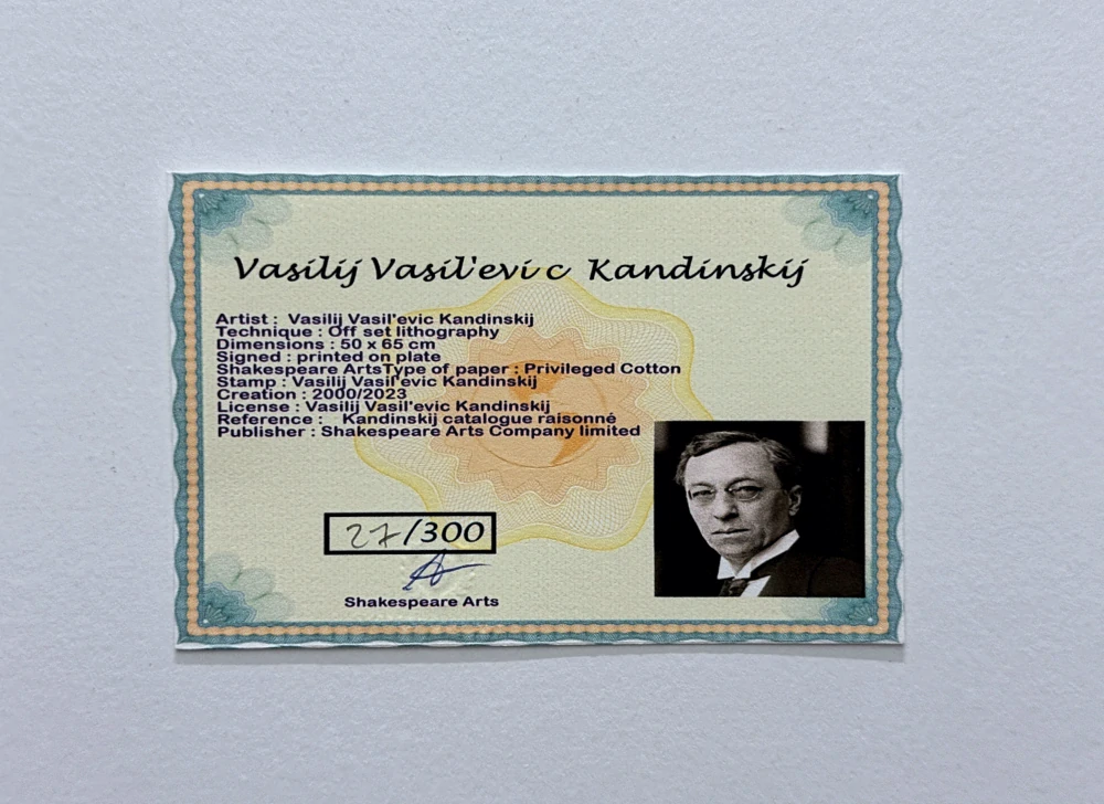 Wassily Kandinsky - Geometric Composition 3 - x/300 - signováno, číslovaná edice, 50x65 cm