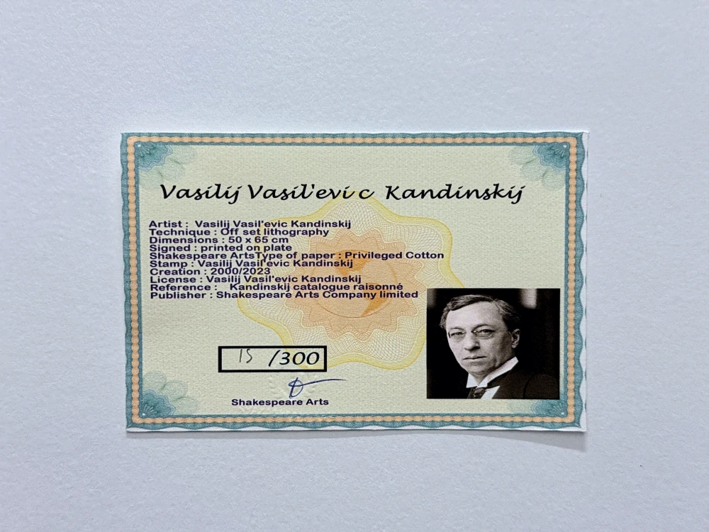 Wassily Kandinsky - Soft Hard -  x/300 - signováno, číslovaná edice, 50x65 cm
