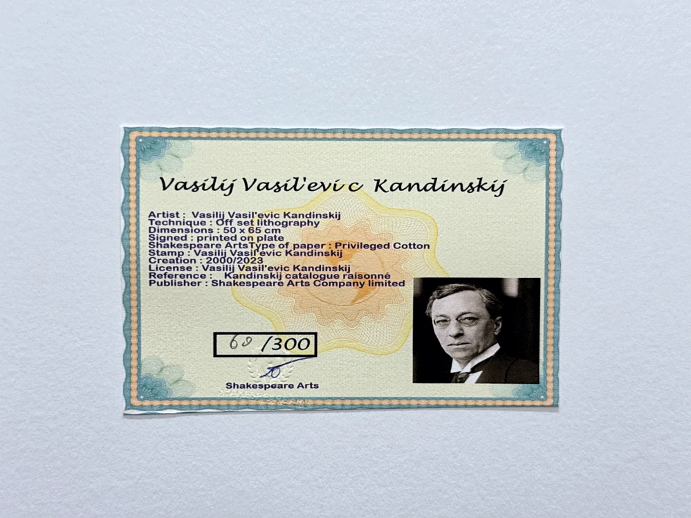 Wassily Kandinsky - Geometric Composition 4 - x/300 - signováno, číslovaná edice, 50x65 cm