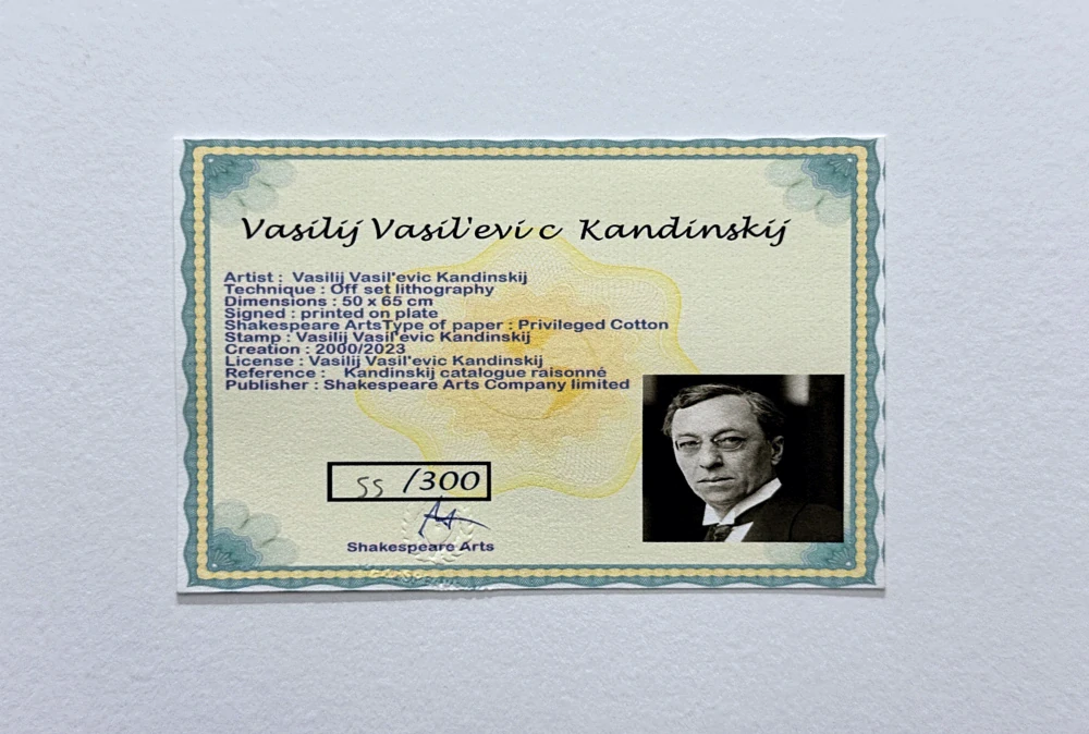 Wassily Kandinsky - Black And White - x/300 - signováno, číslovaná edice, 50x65 cm