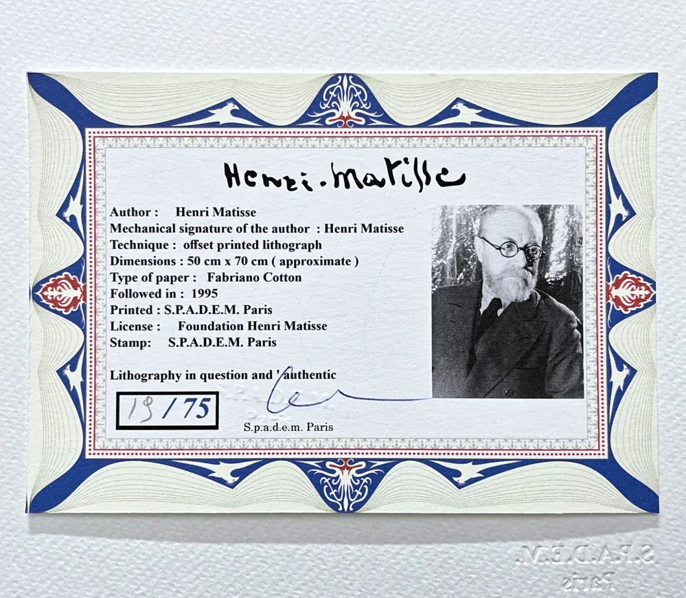 Henri Matisse - Still Life with Lemons 19/75 - signováno 50x70cm