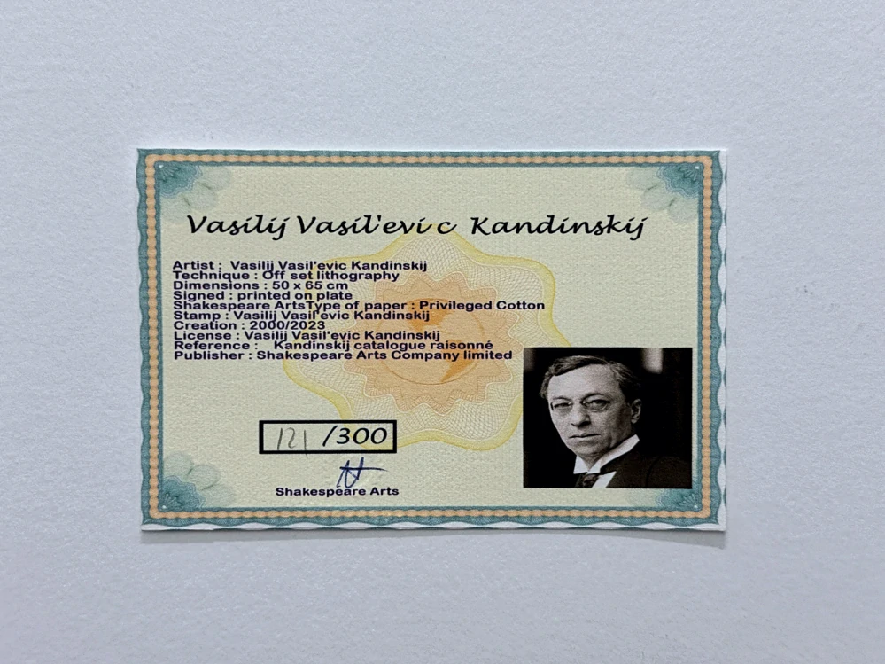 Wassily Kandinsky - Accent In Pink - x/300 - signováno, číslovaná edice, 50x65 cm
