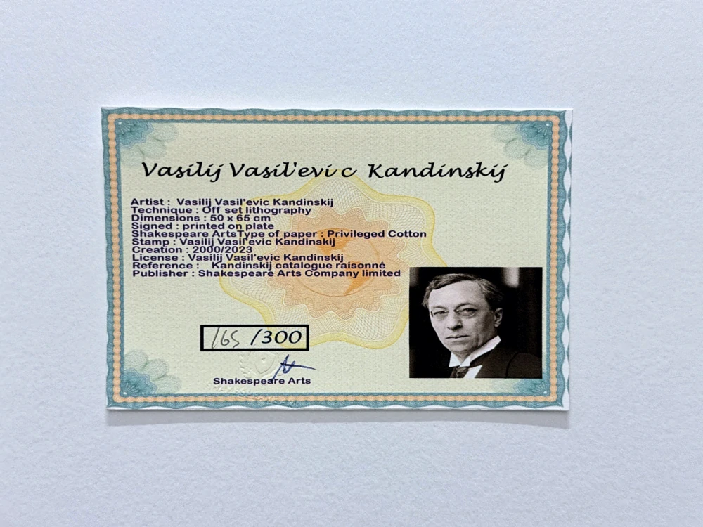 Wassily Kandinsky - Linear Composition 3 -  x/300 - signováno, číslovaná edice, 50x65 cm