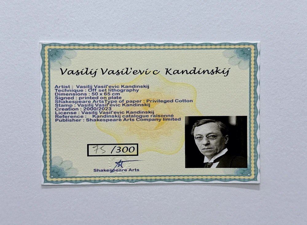 Wassily Kandinsky - Geometric Composition 6 - x/300 - signováno, číslovaná edice, 50x65 cm