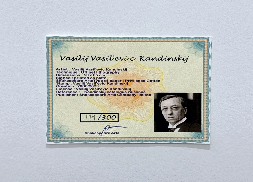 Wassily Kandinsky - Geometric Composition 7 - x/300 - signováno, číslovaná edice, 50x65 cm