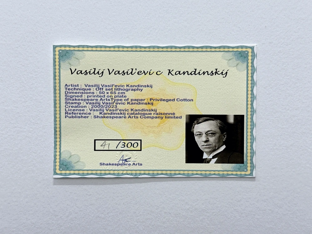 Wassily Kandinsky - Abstract Composition 3 -  x/300 - signováno, číslovaná edice, 50x65 cm