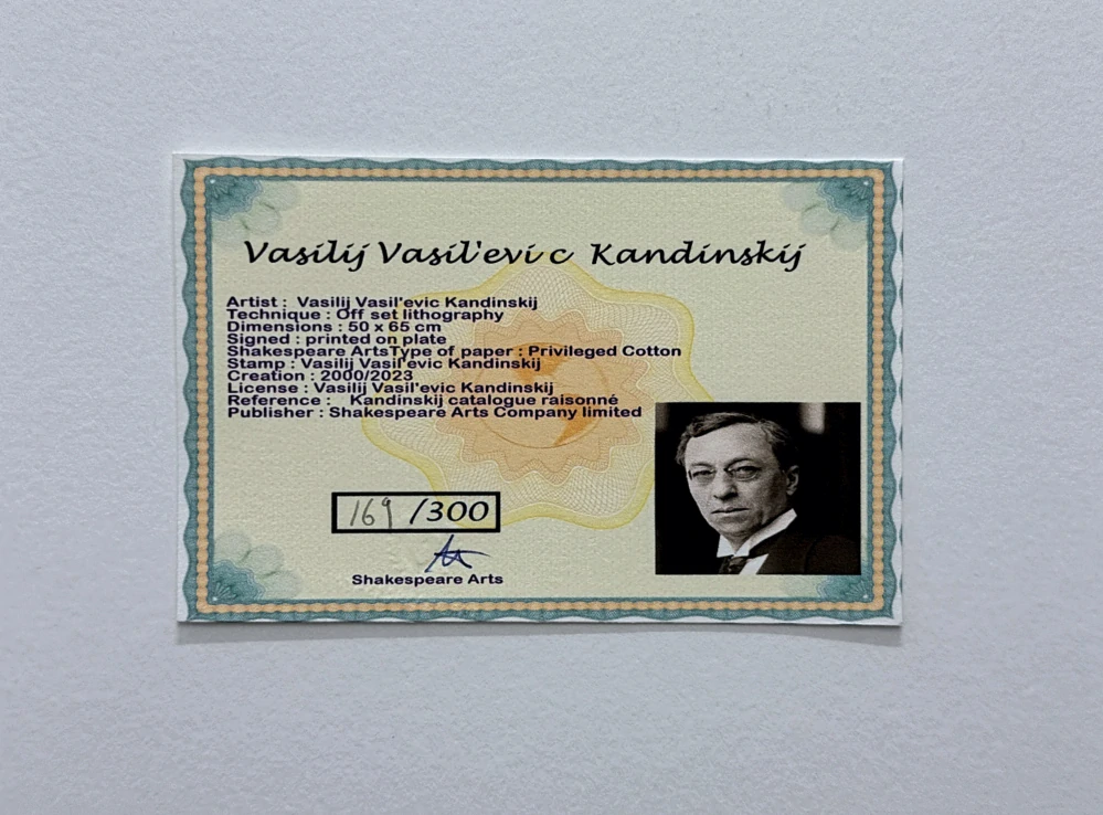 Wassily Kandinsky - Black Form -  x/300 - signováno, číslovaná edice, 50x65 cm