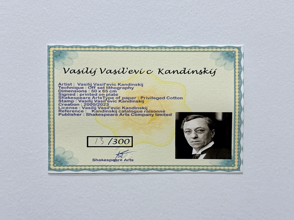 Wassily Kandinsky - Linear Composition 4 -  x/300 - signováno, číslovaná edice, 50x65 cm