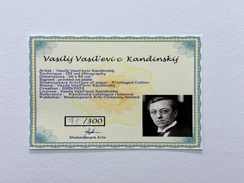 Wassily Kandinsky - Geometric Composition 8 - x/300 - signováno, číslovaná edice, 50x65 cm