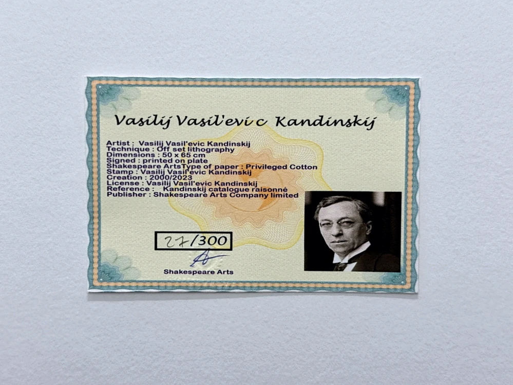 Wassily Kandinsky - Circle Composition 1 -  x/300 - signováno, číslovaná edice, 50x65 cm