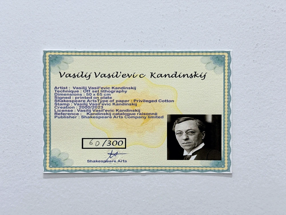 Wassily Kandinsky - Biomorphic Composition 3 -  x/300 - signováno, číslovaná edice, 50x65 cm