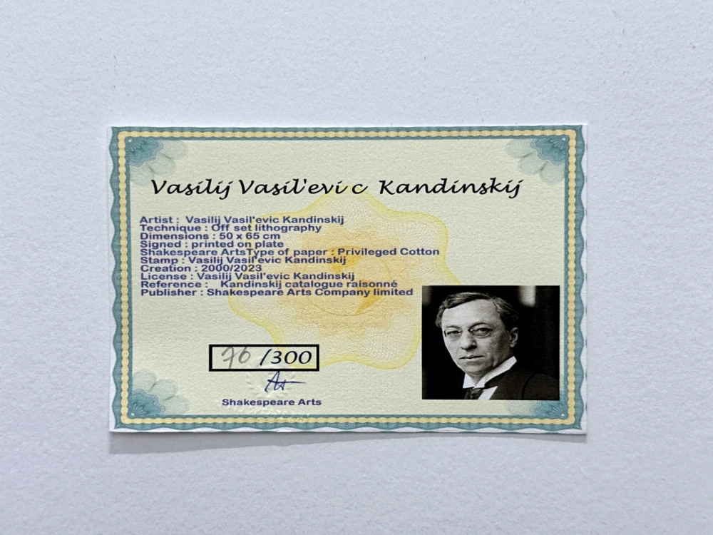 Wassily Kandinsky - Geometric Composition 9 -  x/300 - signováno, číslovaná edice, 50x65 cm