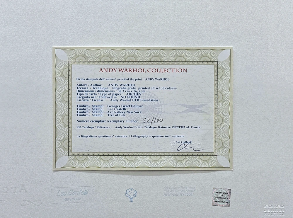 Andy Warhol - Volkswagen Beetle x/100 - edice Leo Castelli s certifikátem