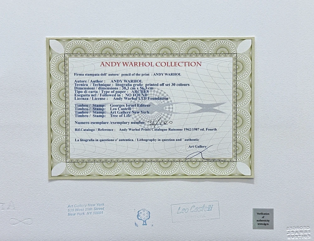 Andy Warhol - Lenin II x/100 - edice Leo Castelli s certifikátem