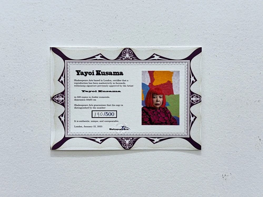 Yayoi Kusama - Lemon Squash x/500 - signováno, číslovaná edice, 50x65 cm