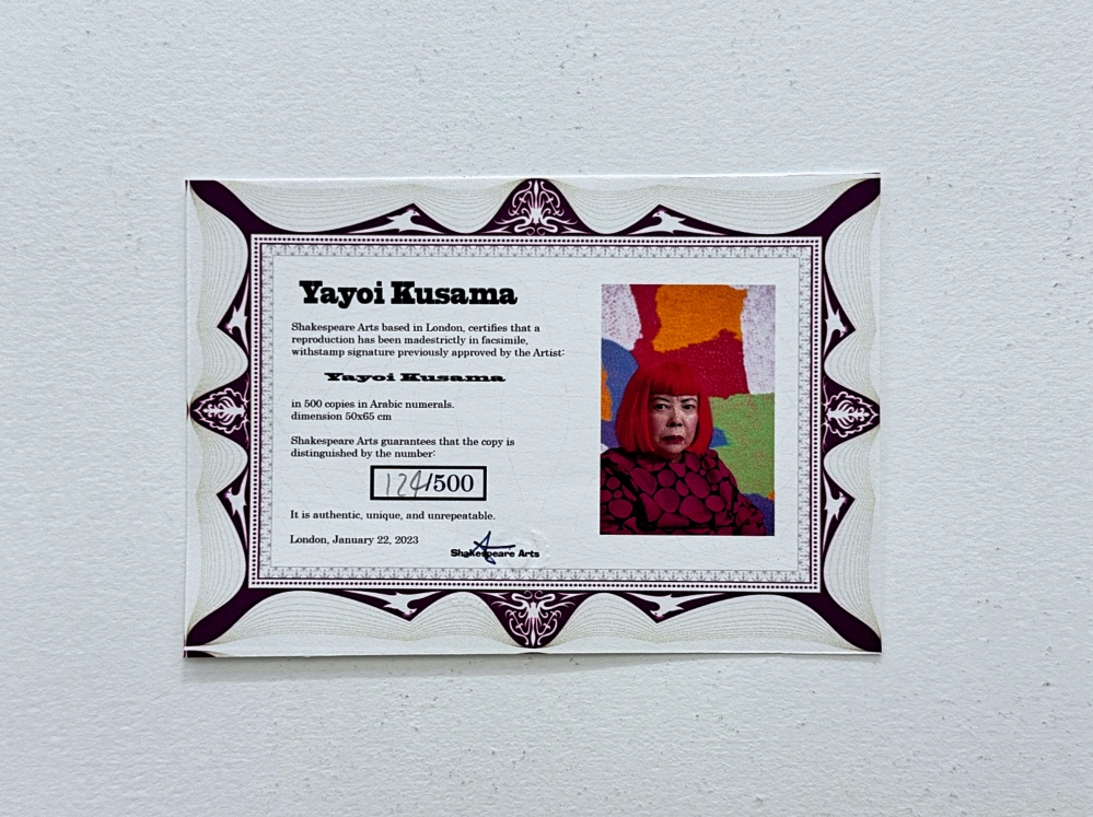Yayoi Kusama - Watermelon x/500 - signováno, číslovaná edice, 65x50 cm
