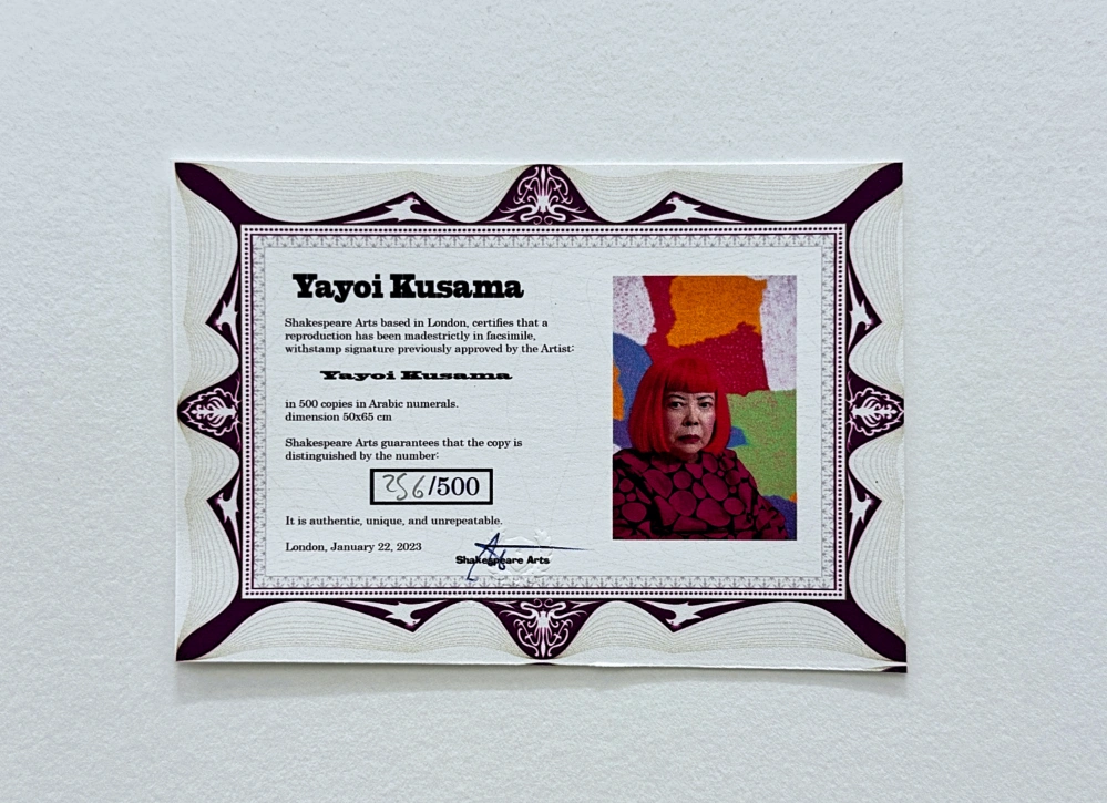 Yayoi Kusama - Love Forever III x/500 - signováno, číslovaná edice, 50x65 cm