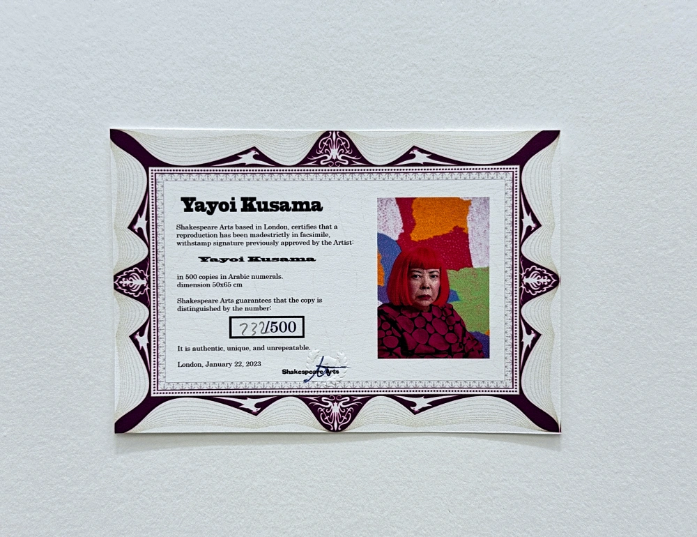 Yayoi Kusama - Love Forever IV x/500 - signováno, číslovaná edice, 50x65 cm