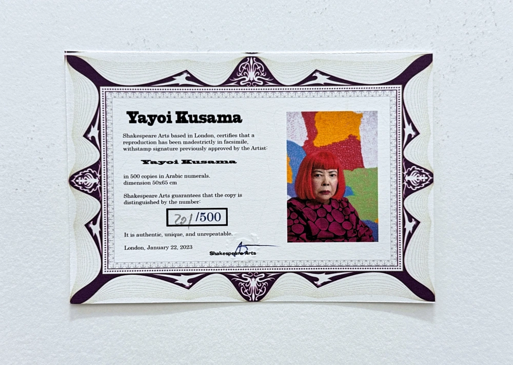 Yayoi Kusama - Pumpkin H x/500 - signováno, číslovaná edice, 50x65 cm
