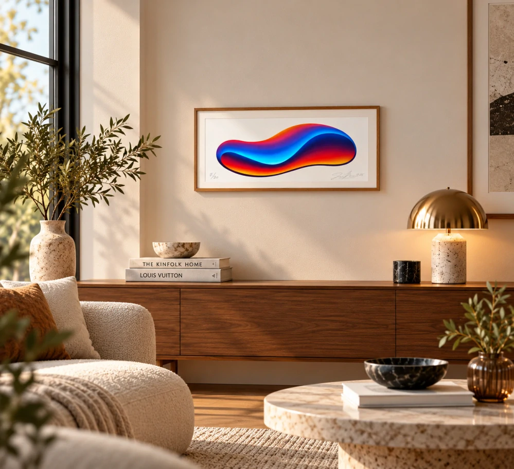 Jan Kaláb - Crimson Wave - limitovaná edice 7/20, 50x24,5 cm, signováno, datováno