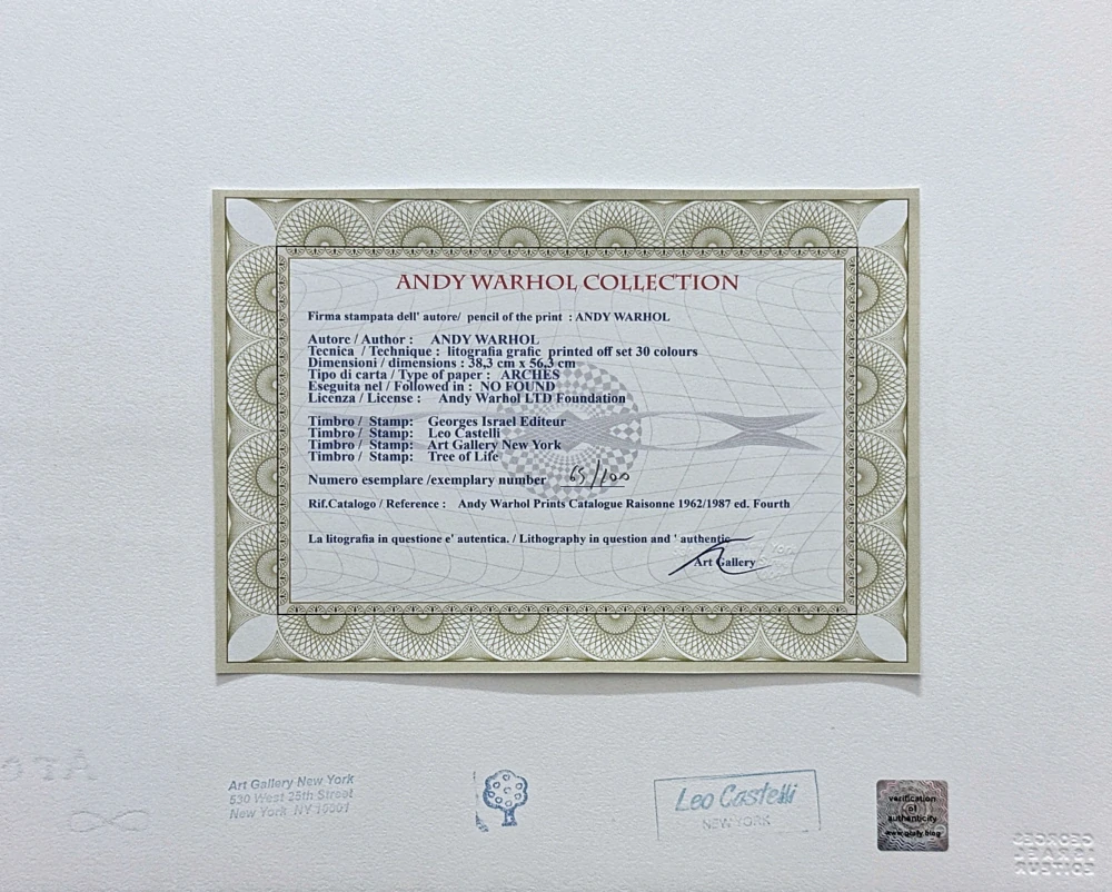 Andy Warhol - Mick Jagger černo-hnědý II x/100 - edice Leo Castelli s certifikátem
