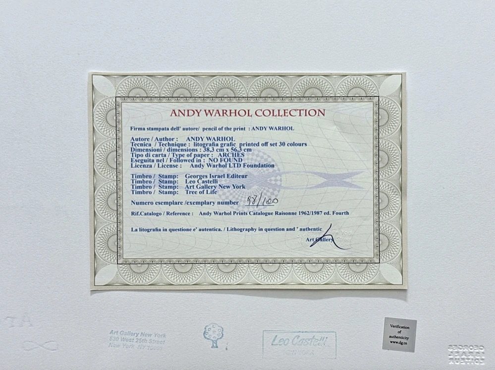Andy Warhol - Elvis Presley III x/100 - edice Leo Castelli s certifikátem