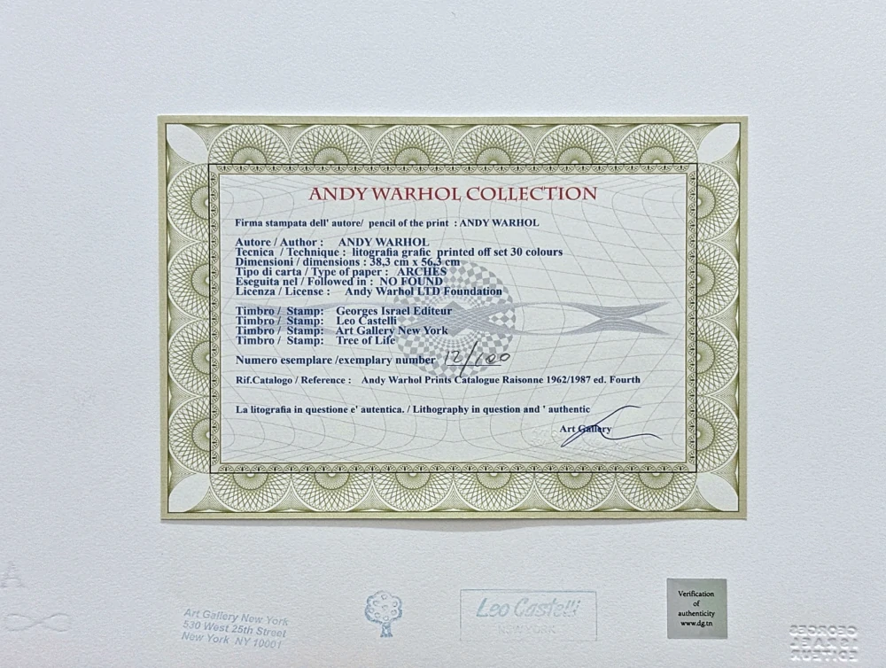 Andy Warhol - Elvis Presley IV x/100 - edice Leo Castelli s certifikátem