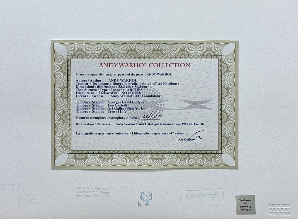 Andy Warhol - Marilyn Monroe sytě růžová x/100 - edice Leo Castelli s certifikátem