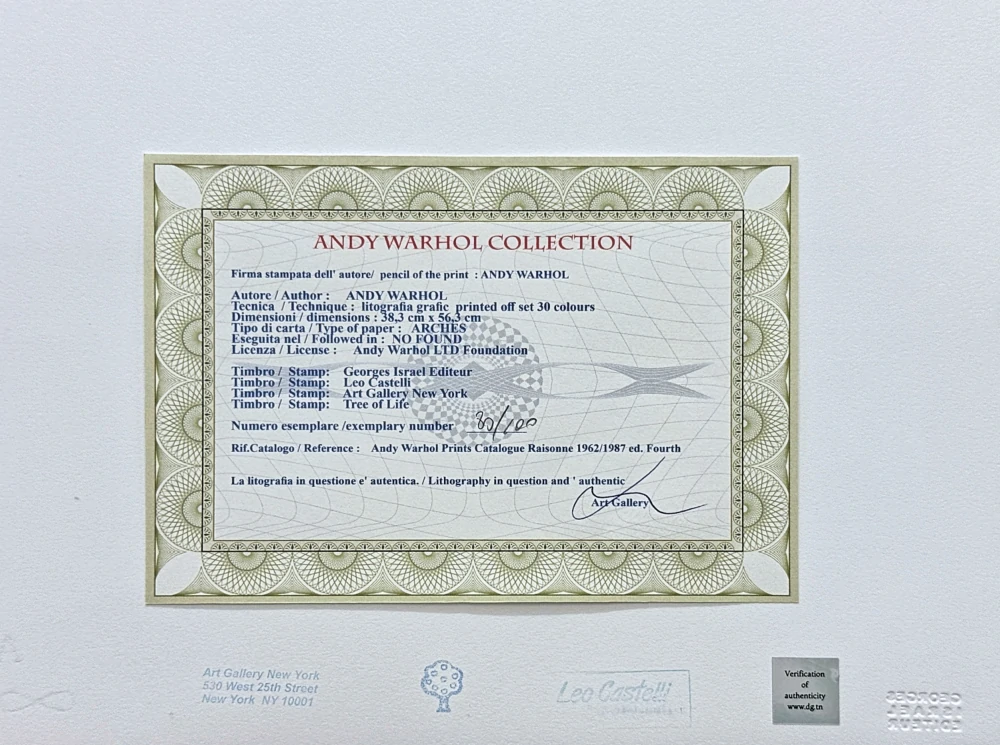 Andy Warhol - Superman sytě růžový x/100 - edice Leo Castelli s certifikátem