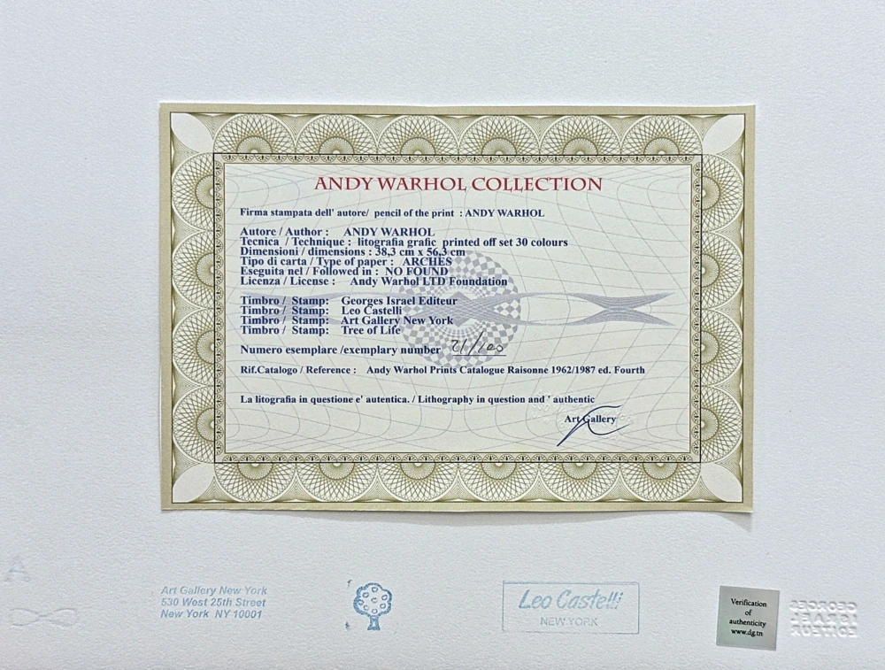 Andy Warhol - Giant panda II x/100 - edice Leo Castelli s certifikátem
