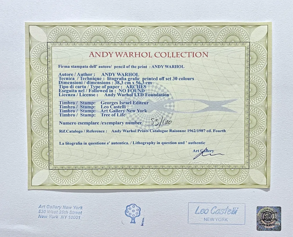 Andy Warhol - Marilyn Monroe růžová x/100 - edice Leo Castelli s certifikátem