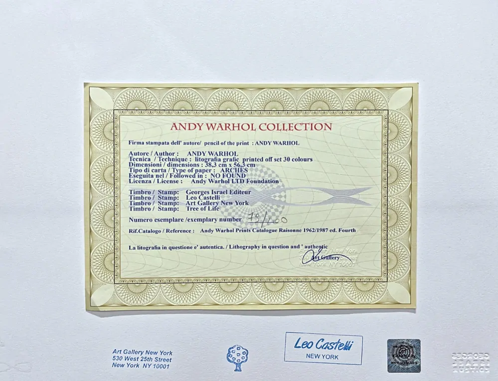 Andy Warhol - Pepsi-Cola červená x/100 - edice Leo Castelli s certifikátem