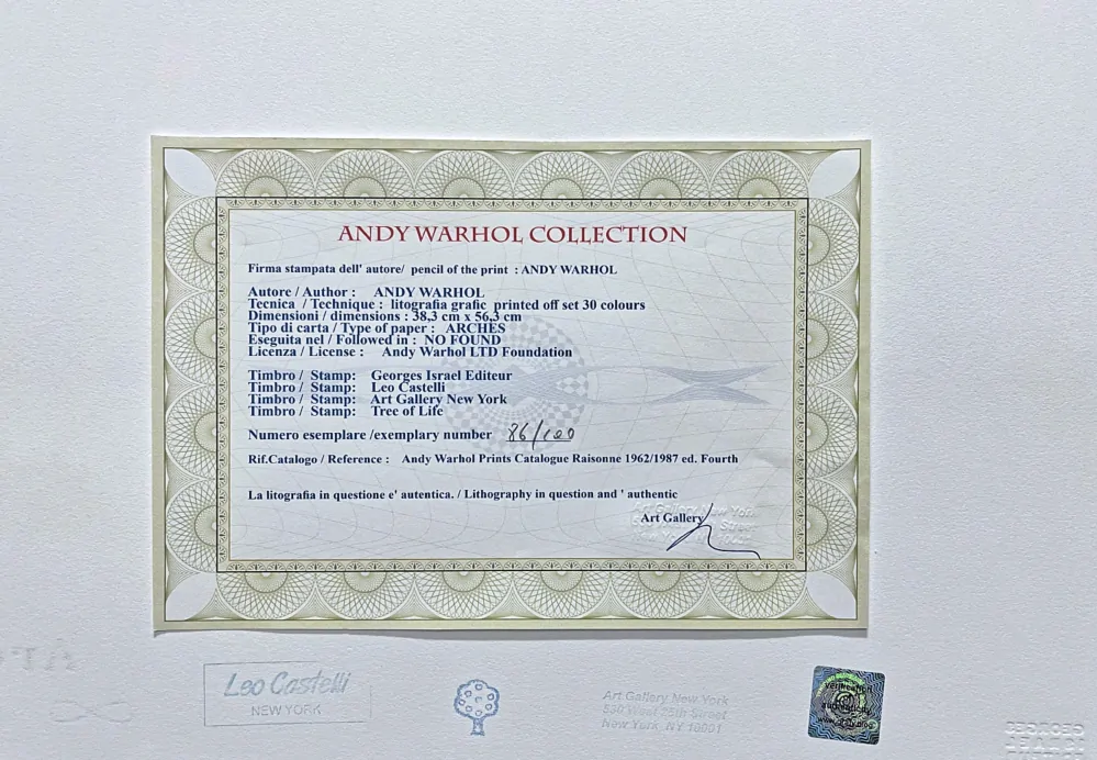 Andy Warhol - Mao Ce-tung 86/100 - edice Leo Castelli s certifikátem