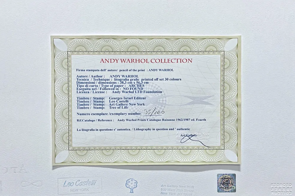 Andy Warhol - Mao Ce-tung žlutý 35/100 - edice Leo Castelli s certifikátem