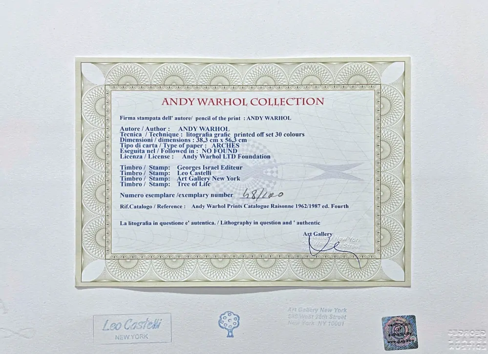 Andy Warhol - Lenin x/100 - edice Leo Castelli s certifikátem