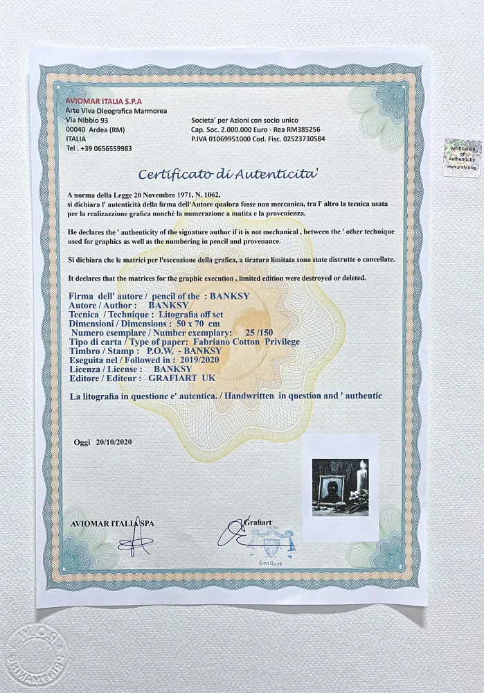 Banksy - Black lives matter 25/150 číslovaná edice s certifikátem, 50x70cm