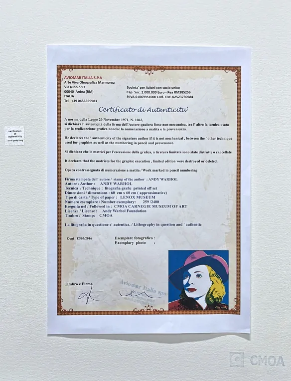 Andy Warhol - Ingrid Bergman 259/2400 - 60x60cm, limitovaná edice CMOA s certifikátem